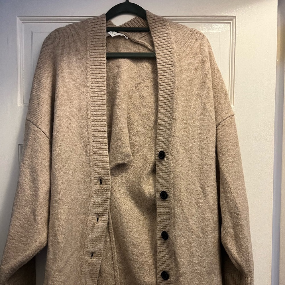 Astr Tan Women's Cardigan Sweater